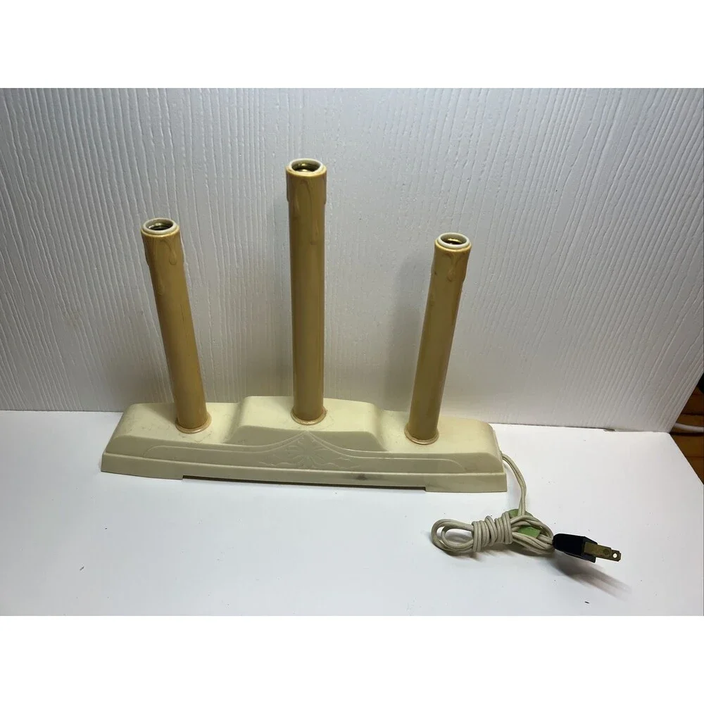 Vtg NOMA Christmas 3 Light Candolier CandleSticks Candelabra